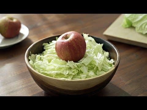 밥대신 배추와 사과는 이렇게 드세요‼️ 매일 아침 저녁으로 먹으면 살도 빠지고 염증이 사라져요🤩