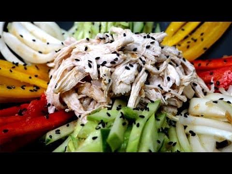 닭가슴살 오이냉채에 이 비밀소스를 뿌리세요 기가 막힙니다