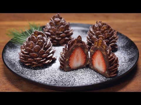 맛있는 솔방울🍓노오븐! 초코 시리얼 케이크!