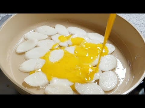 떡국떡에 계란을 부으세요❗ 간단하면서 색다른 떡국떡 요리👍