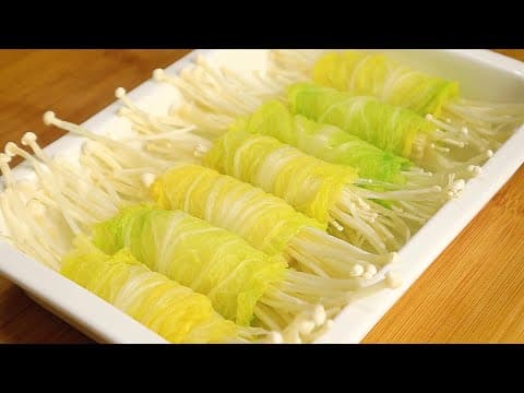 배추와 팽이버섯은 이렇게 드세요! 아삭쫄깃 영양가득 새로운 배추 팽이버섯 요리👍