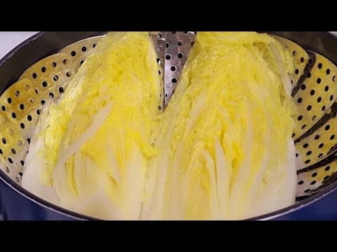 배추 있다면 찜기에 아삭하게 쪄보세요🥬🍃간단한데 너무 맛있어요(배추요리,배추다이어트요리)