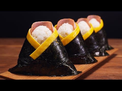 삼각김밥 틀 없이! 예쁜 삼각김밥 만드는 방법