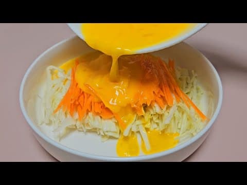 밥대신 양배추와 당근은 이렇게 드세요!! 든든하고 속도 편안한 한끼가 해결됩니다 (ft.식빵없이 양배추 계란 토스트 만들기)