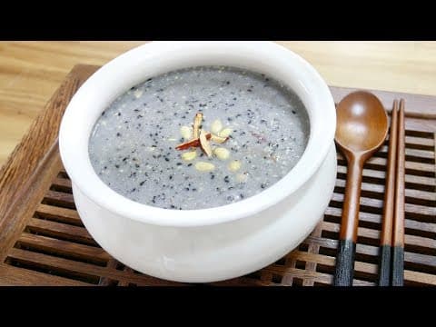 잣흑임자죽( Black Sesame Porridge )
