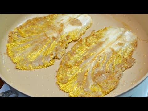 배추전에 제발 계란 밀가루 넣지마세요! 눈물나게 맛있는 배추전은 이렇게 만들야 맛있어요! 알배추전 만들기