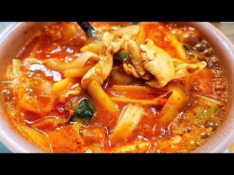 냉동실에 얼려둔 닭가슴살 무조건 꺼내오세요💥담백하고 칼칼한 초간단 닭개장 끓이기~💯국물이 끝내줘요!