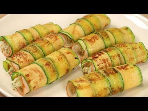 밥대신 애호박을 돌돌 말아 한끼만 이렇게 드셔보세요! 살빠지는 속도가 2배는 빨라집니다👍