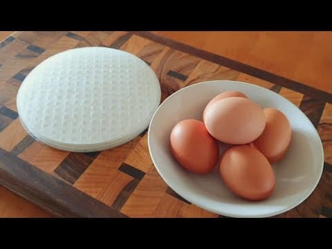 앞으로 빵은 이렇게 드세요! 밀가루 없이 바삭하고 쫀득해서 한 끼 식사로도 충분합니다👍👍영양 많고 든든한 쌀종이 계란요리