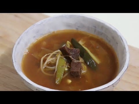 강슆 :)국 끓이는 법 /  감기 뚝~ 얼큰하고 칼칼한 대파 듬뿍 육개장 만들기