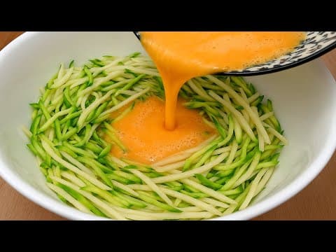 너무 맛있는데 살도 안 쪄서 요즘 매일 만들어 먹어요! 한 접시가 순식간에 사라지는 애호박 계란요리😋   Zucchini Recipe