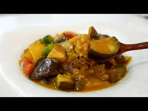 가지를 카레에 넣어드시면 고기카레가 생각 안 나요!