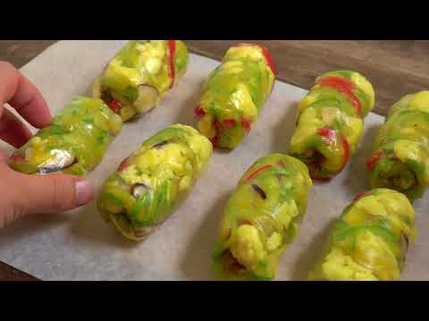 바삭~쫀득~!! 계란과 호박 있으면 만들어 보세요! 밀가루 없이 건강한 만두! 정말 맛있어요!! 다이어트로도 좋아요👍