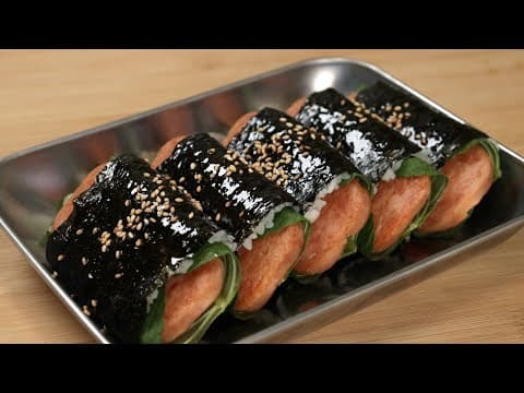 스팸 있으면 이렇게 만들어 보세요~!! 🚀김으로 이렇게 만들면 간단하면서 도시락으로도 좋아요👍