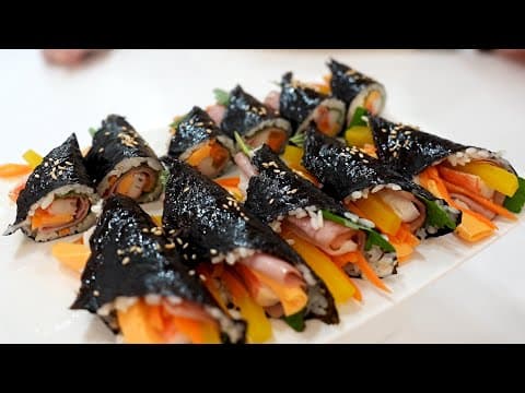 딱 한번 접는 김밥 🍙 간편하게 한끼로 딱! 접는김밥이 제일 쉬워요.