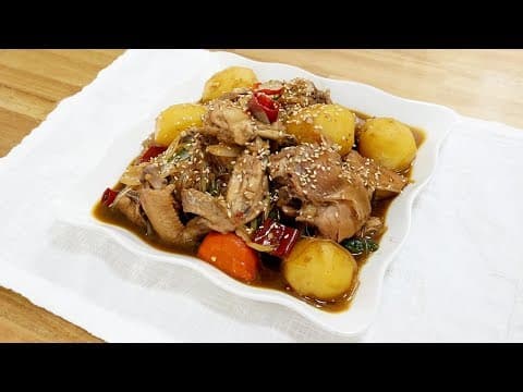 간장 찜닭 ( Braised Spicy Chicken with Vegetables )