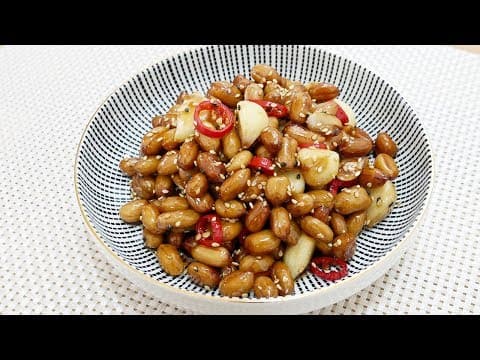 마늘 땅콩조림 ( Korean soybean side dish )