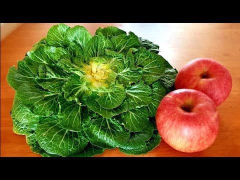 봄동과 사과는 이렇게 드세요❗ 맛은 두 배 영양은 세배👍 입안에 봄기운이 가득해요~~