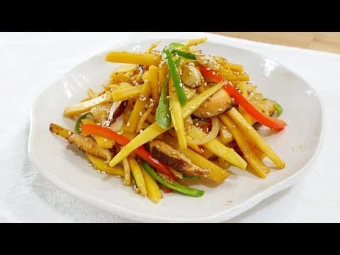 고구마 야채 볶음 ( sweet potato Stir fry )