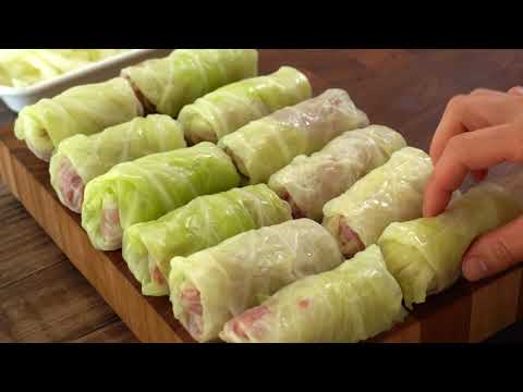 양배추를 이렇게 만들어 먹으면 건강하고 정말 맛있어요!! 온가족이 좋아하는 양배추요리. 양배추말이. 한끼식사