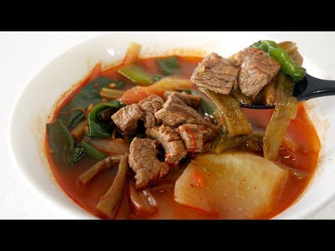 경상도엄마가 알려주는 경상도식 빨간 소고기뭇국(소고기무국)