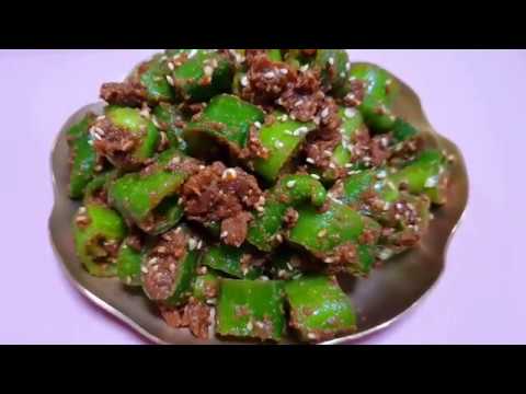 오이고추된장무침 만들기 - 오이고추로 만드는 아주 간단한 반찬