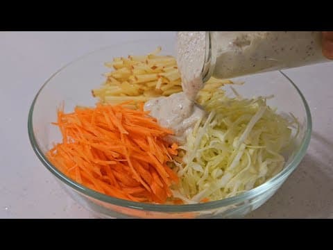 양배추 사과 당근 이렇게 드세요!! 피부도 맑아지고 묵은 뱃살도 쭉쭉 빠져요(ft. 양배추사과당근샐러드, 순두부드레싱)