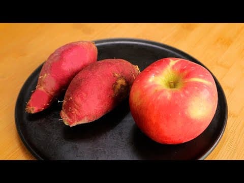 밥대신 고구마와 사과를 이렇게 드세요! 부드럽고 속편해서 아침식사로 좋아요👍💯