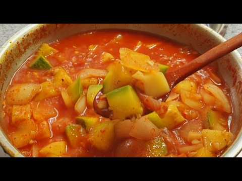 반찬은 꺼내지도 마세요! 입맛 까다로우신 울 어머니 이거 맛보시더니 바로 아가야~~ 부르십니다😍😃~~온식구가 좋아하는 칼칼한 둥근호박찌개