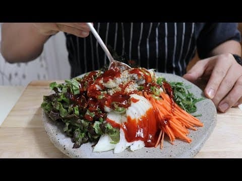 강슆:)회덮밥 만들기/새콤,달콤,얼큰 생굴 덮밥 만들기 & 먹방 [a bowl of rice served with oyster]