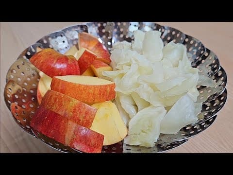 아침 양배추와 사과 이렇게 드시면 보약이 따로 없습니다🍎독소 배출과 변비 예방에도 효과가 있어 다이어트에도 좋습니다