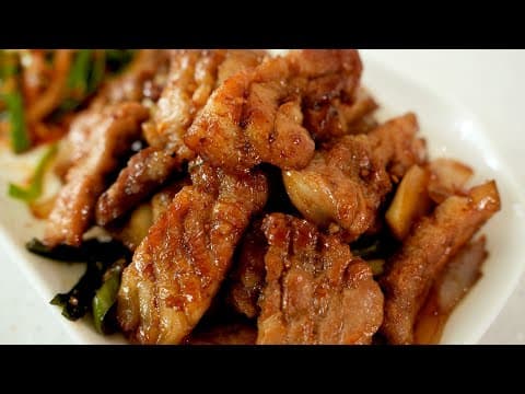 지겨운 삼겹살은 가랏! 간장양념으로 이렇게 드셔보세요. 환상의 조합 부추무침 곁들여서 벌집 삼겹살간장구이 드셔보세요~