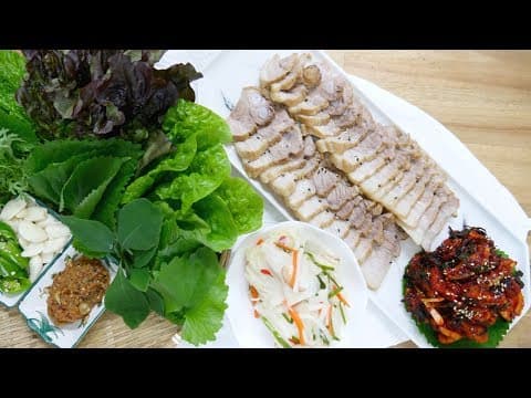 보쌈과 무말랭이 ( Korean style boiled pork )