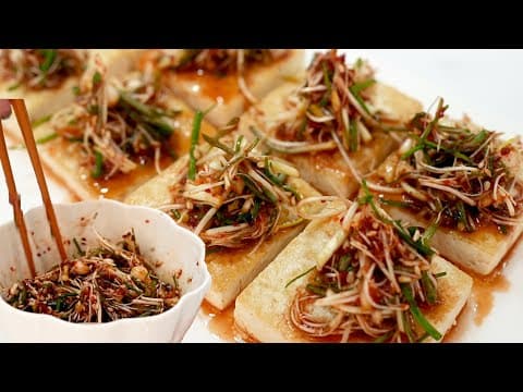 두부구이 맛있게 먹는 양념장! 만능양념장으로 김에 싸먹고~밥에 비벼먹고~두부에 올려먹고~ (dubujeon/Pan fried Battered Bean Curd ENG SUB)