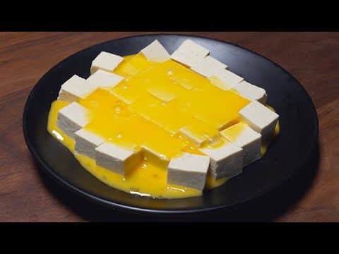 두부에 계란을 부으세요! 간단하면서 새로운 스타일의 두부요리!!