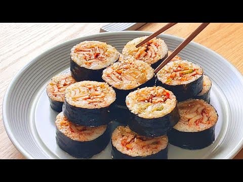 중독성 강한 매콤 불어묵 김밥, 어묵과 김치만 있으면 OK !