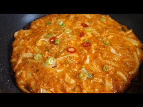 간단한요리🌶  황금비율로 바삭함과 고소함까지 잡은 김치전 레시피