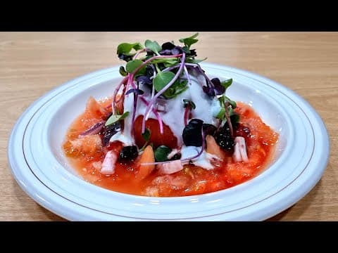 토마토샐러드가 이렇게 맛있다니 놀랍습니다