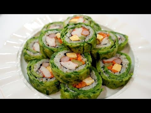 김밥이 더 맛있어지는 이유❗️ 부추를 감아보세요~~ 맛이 달라집니다.