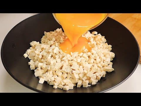 잘게썬 두부에 계란을 부으세요! 영양가득 맛있는 한끼가 완성됩니다👍💯