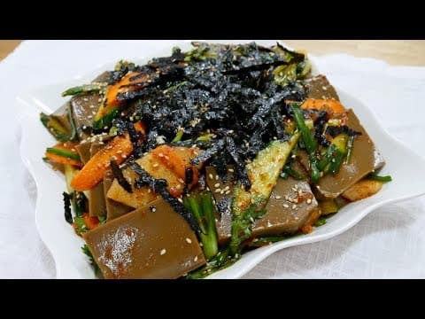 도토리묵무침 ( Seasoned Acorn Jelly Salad )