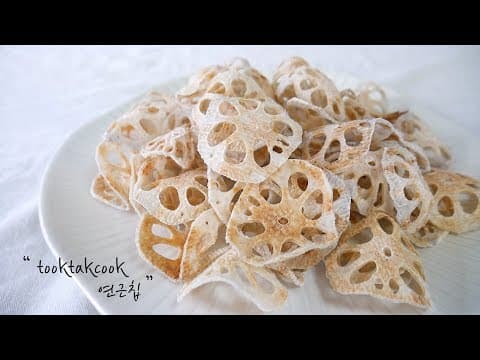 전자렌지로 맛있는 연근칩 만들기