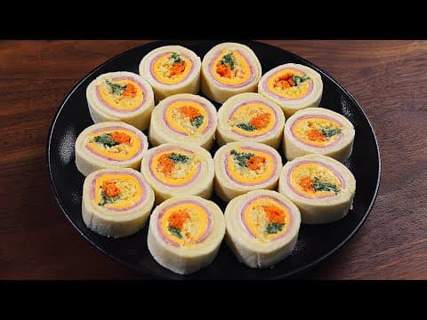 먹기 아까울 정도로 예쁜 롤 샌드위치 만들기 | 아이들 간식 | 점심 도시락(4K)