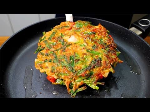 "부추장떡" 이렇게 부치면 동네사람들 모여듭니다