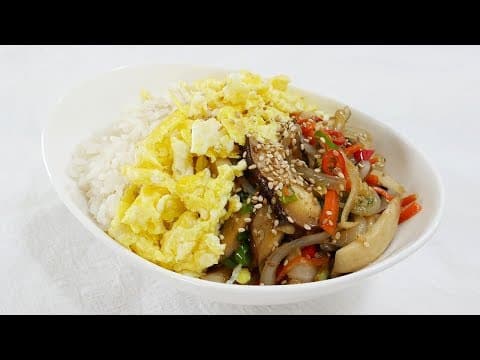 버섯 덮밥 ( Rice with Mushroom )