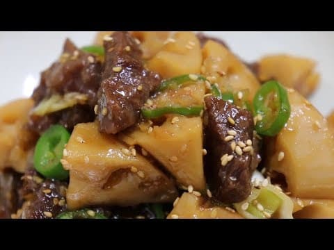 고급스런~ 소고기 연근조림 만들었어요.^^ 참 맛있습니다. [강쉪] korea food recipe, Braised Beef, Lotus Roots