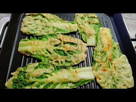 배추전 보다 10배 맛있어요! 냉동실에 있던 '이것' 넣어 부쳤더니 100장 부쳐도 순식간에 동나요~ 고소한 봄동전, 봄동 겉절이