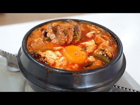 해물 순두부찌개 이렇게 하면 배달시킨줄 알아요. 쌀쌀한 날씨에 뜨뜻한 국물로 최고!
