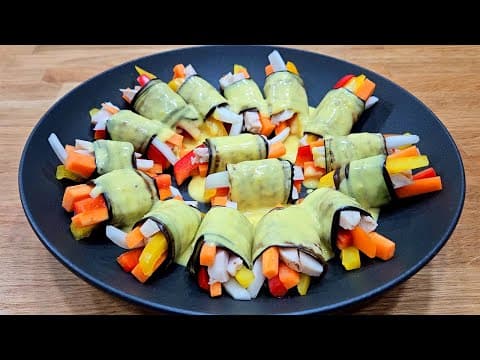 "가지채소말이" 환상의  소스를 껴얹어 먹으면 최고의 맛입니다