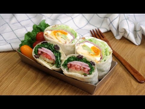 간단하고 맛있는 또띠아 돌돌 말아주면 끝/ 다이어트/ 도시락